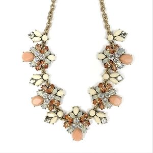 Floral Statement Necklace Pink Cream